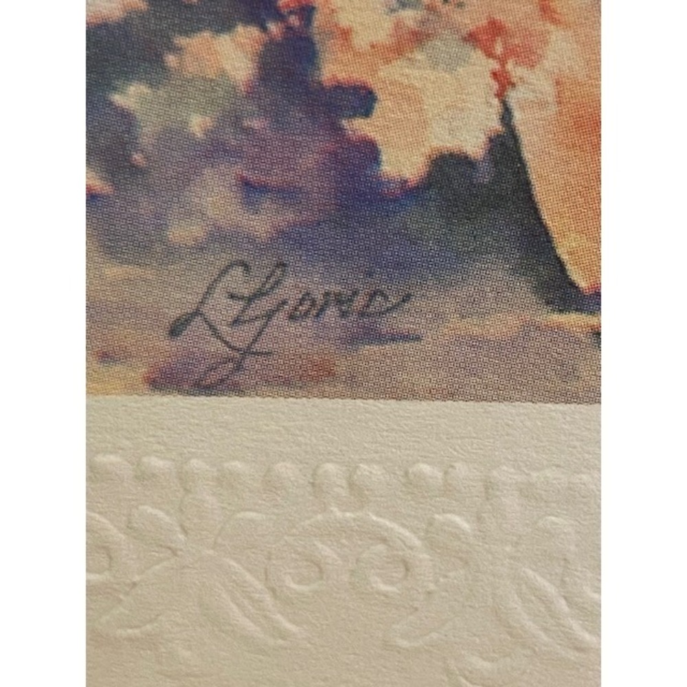 L Gorsic Watercolor Note Cards Set of 25 Garden Designs Embossed Border Blank - Picture 10 of 16
